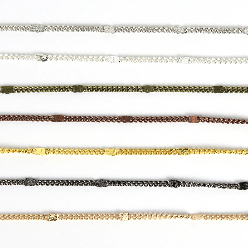 

5Meter/Lot 1.3mm Necklace Making Link Chains For DIY Chain Jewelry Findings Accessories