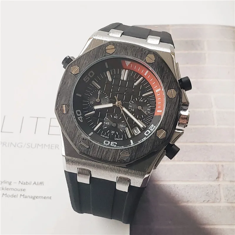 As picture1 Brand Full-featured Bracelet Casual Quartz Watch 007 Top Real Leather Watch strap Belt Men's Men's Watch Hot Sale - Цвет: As picture1