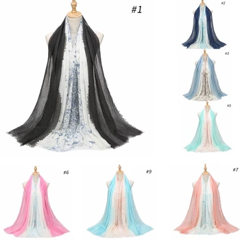 

Beach Towel Creative Fashion Fashion Bird Floral Pattern Multi-Function Head Towel Wipe Sweat Cotton Lengthening Women Towel