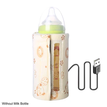 

Cotton Blend Washable Food Heater USB Baby Bottle Warmer Travel Portable Thermostat Insulation Cover Home Outside Infant Feeding