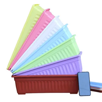 

2 Pcs Flowerpots Rectangular Portable Durable Planters Bucket Planting Pots Large Bucket for Balcony