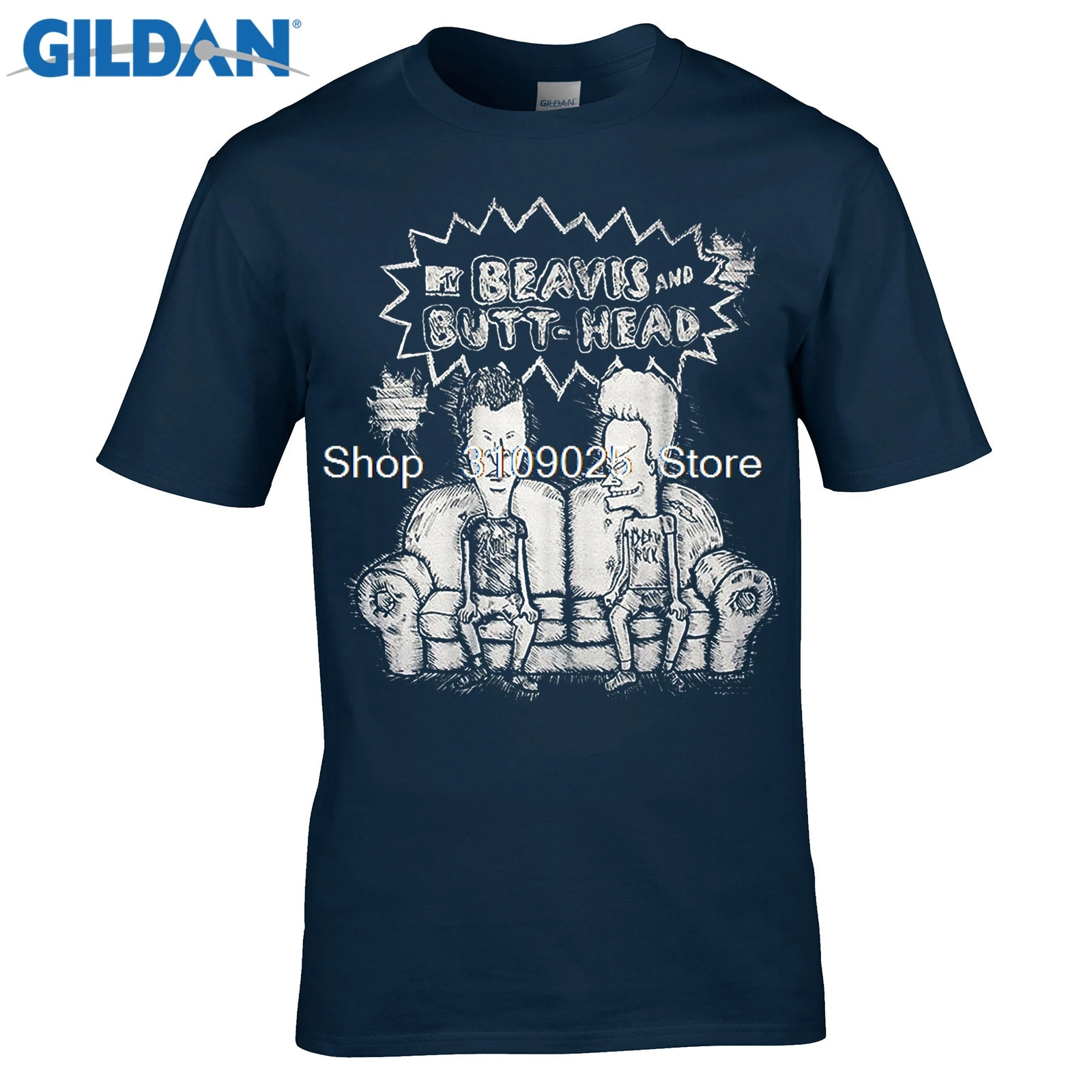 Men Fashion Brand T Shirt New Short Sleeve Round Collar Mens Shirts Beavis And Butthead Couch Sketch t-shirt | Мужская одежда