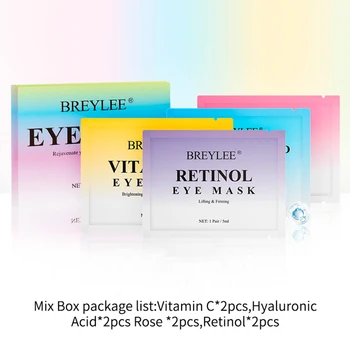 

BREYLEE Eye Mask Vitamin C Whitening Hyaluronic Acid Rose Moisturizing Anti-aging Firming Dark Circles Skin Care Essence TSLM2