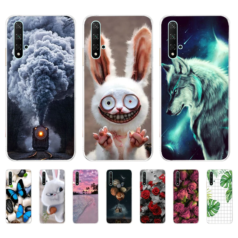 Чехол для Huawei Nova5T чехол Nova 5 T силиконовый мягкий прозрачный с мраморным цветком