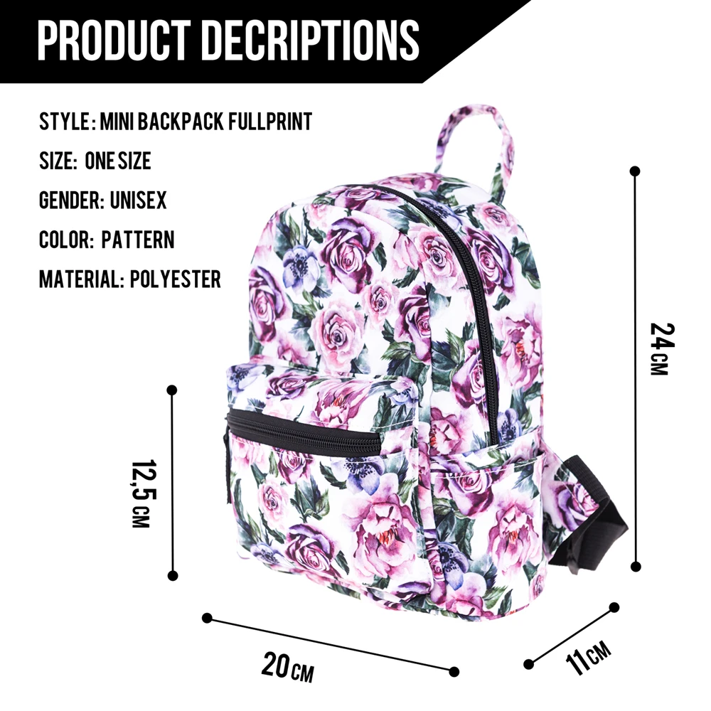 Женский рюкзак Mochila с розовыми розами, женская сумка на плечо для подростков, Многофункциональный маленький рюкзак школьный рюкзак