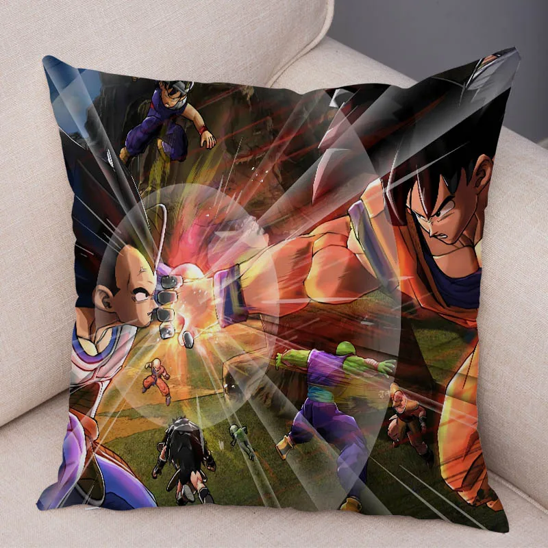 12 Супер Saiyan Dragon Ball наволочка для дивана Наволочка на подушку мультяшная мягкая короткая плюшевая 45*45 см Декор Япония наволочка с аниме - Цвет: 12