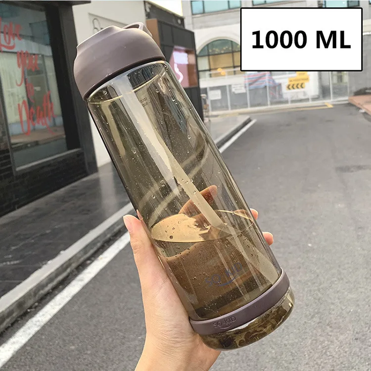 1000 мл бутылка для воды с соломинкой Экологичная BPA Бесплатно FDA ...