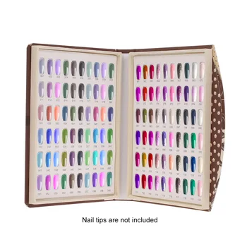 

120 Colors False Nail Color Book Display Nail Art Gel Polish Color Card Nail Color Chart Palette Manicure Tool