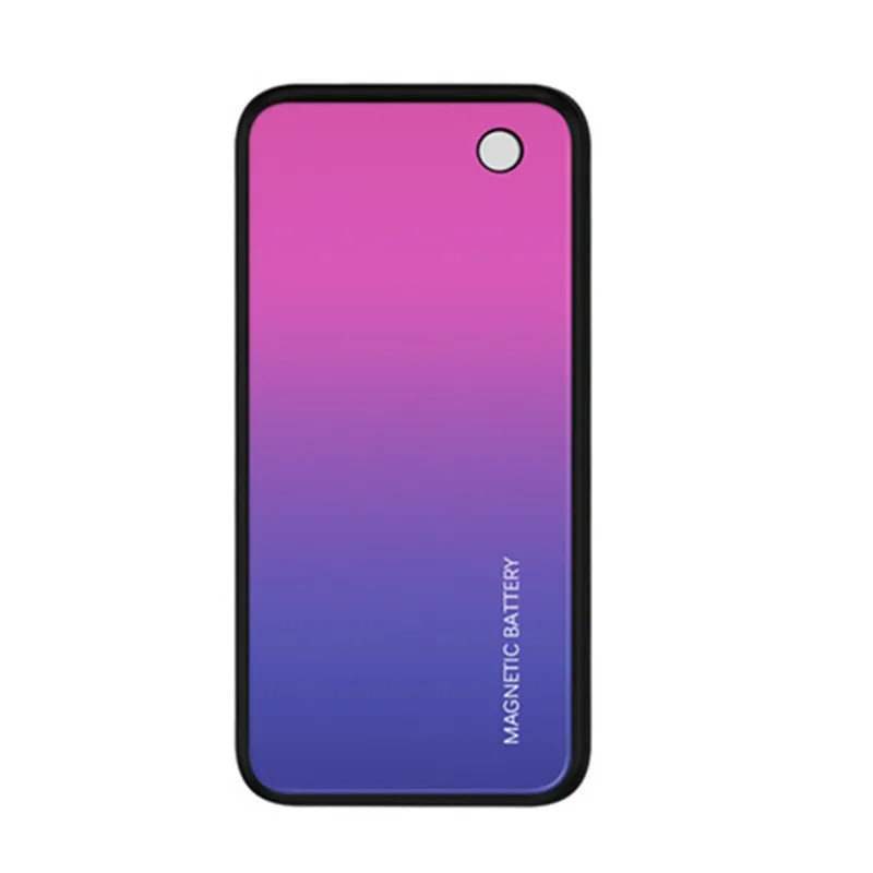 Purple KQJYS 5000 мАч портативная Мобильная мощность беспроводной м Магнитная батарея для iPhone X XS Max XR для samsung заготовка блок питания - Цвет: Purple