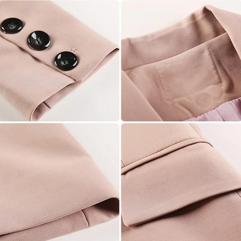 

2019 Spring New Style Retro British Style Double Breasted Online Celebrity Casual Small Suit Women's CHIC Versatile Loose-Fit Co