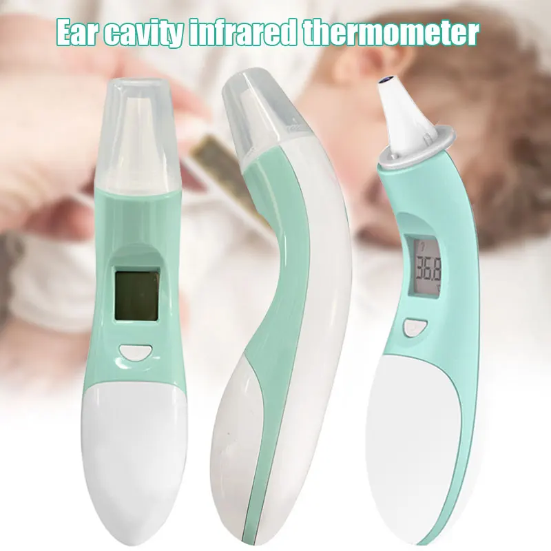 

Digital Thermometer Ear Infrared Temperature Thermo Temperature Meter with 20 Earmuffs BM88