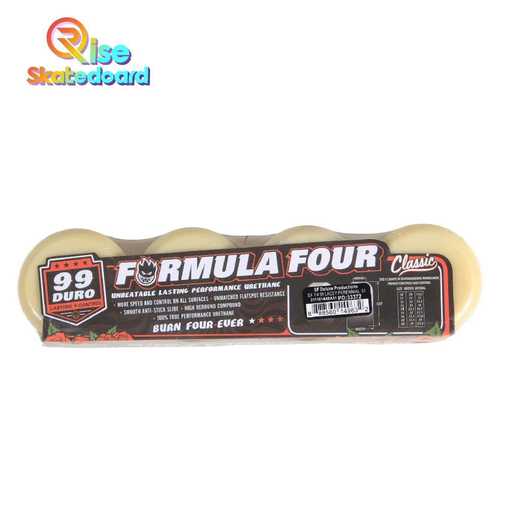 Original Spitfire F4 Wheels Professional Action Skateboard  Wheel With High Hardness And Elasticity101DU53MM 4pcs/Set