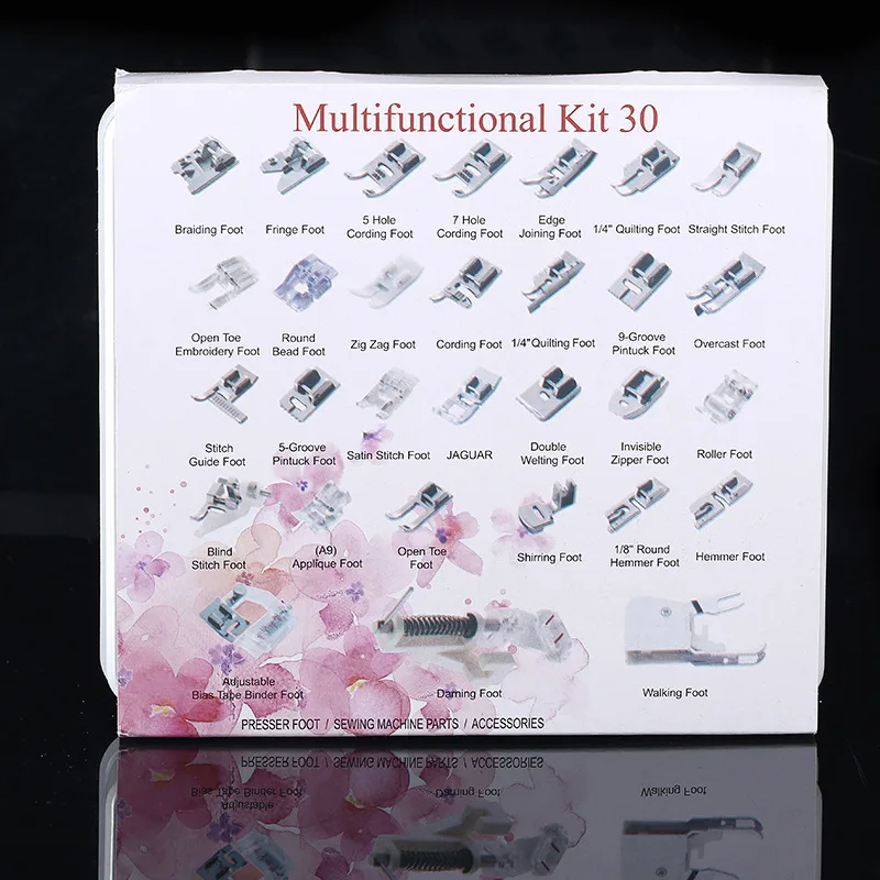 

30/32/42/52Pcs For Brother Singer Multifunction Domestic Sewing Machine accessories Blind Stitch Darning Presser Foot Feet Set