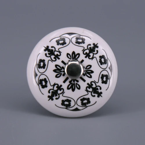 A 1x Lovely Clock/Animal Print Ceramic Door Knob Furniture Handle Drawer Cupboard Kitchen Cabinet Pull Handle Fit for Kids' room - Цвет: A