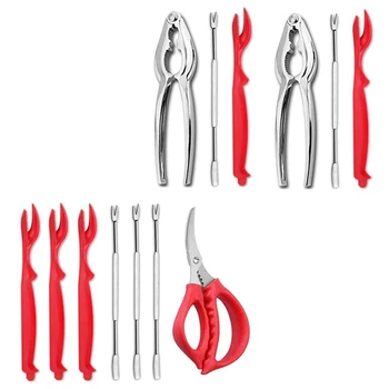

Big deal 13Pcs Seafood Tools Set Include Lobster Crackers Forks Opener Shellfish Lobster Crab Leg Sheller Nut Crackers