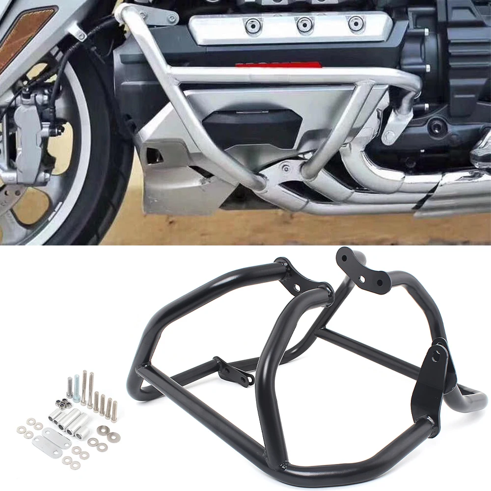 

Chrome Black Left+Right Motorcycle Highway Crash Bar Engine Guard Bumper Falling Protection For Honda Goldwing 1800 GL1800 F6C