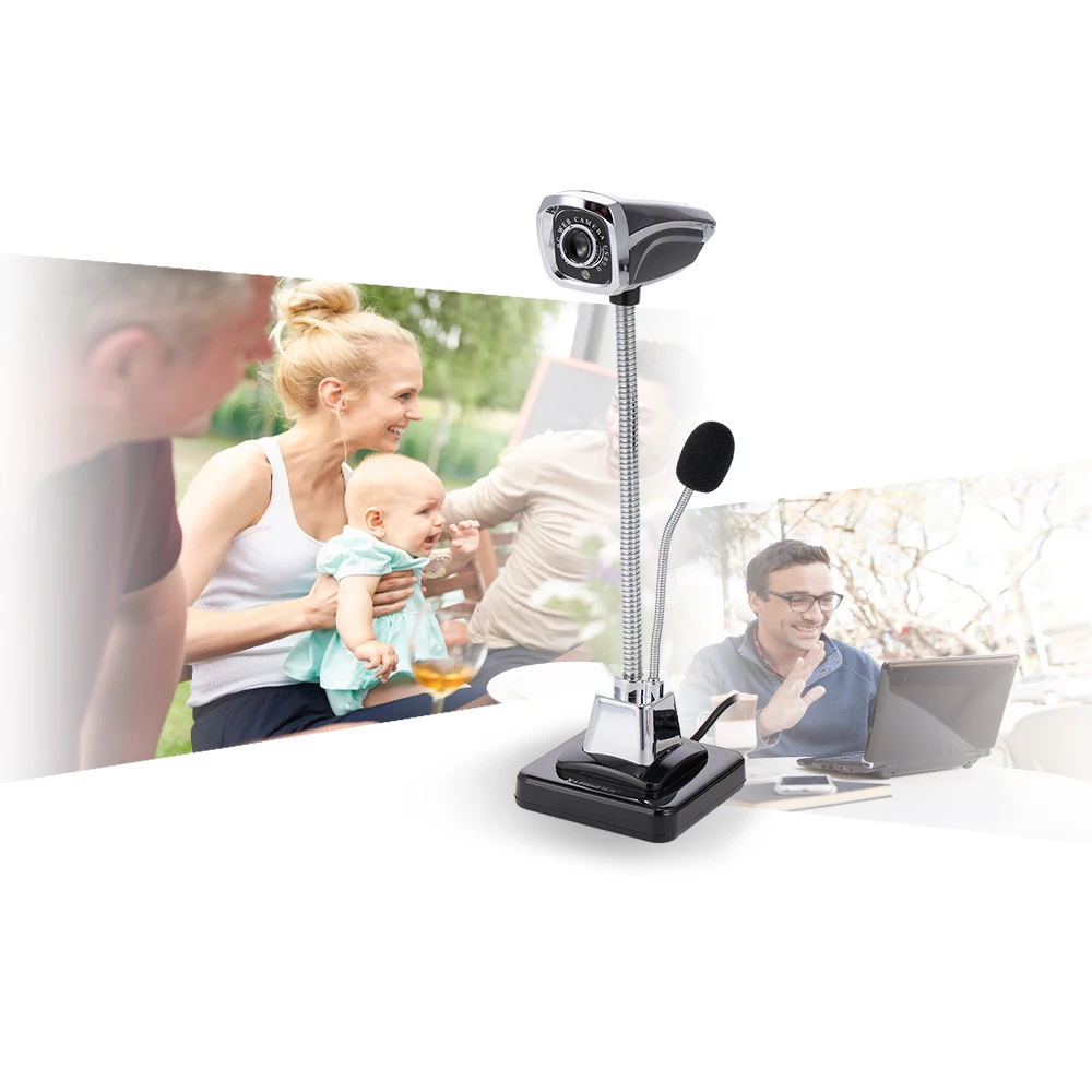 Веб-камера USB PC веб-камера с микрофоном для потокового онлайн-чата видео камера Поддержка Windows гибкий светодиодный