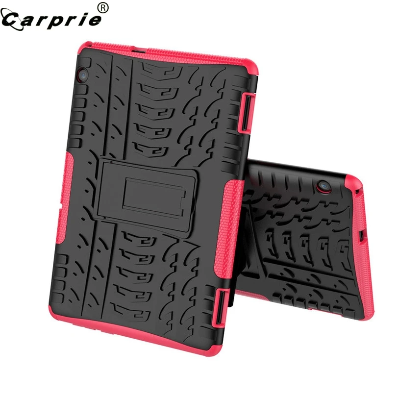 

CARPRIE Hybrid Rugged Hard Rubber Tablet Case For Huawei Mediapad T5 10.1 inch PC Stand Case Cover #908