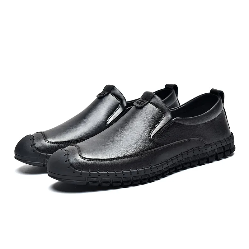 SUROM/брендовая мужская повседневная обувь из натуральной кожи, Лидер продаж 2018 года, лоферы без шнуровки, модные мужские кроссовки