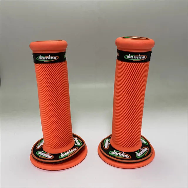 Soft Rubber Pit Bike Handle Bar Motorcycle Grip For Suzuki Honda Yamaha Motocross Hand Grips Moto Handlebar Scooter Accessories Orange
