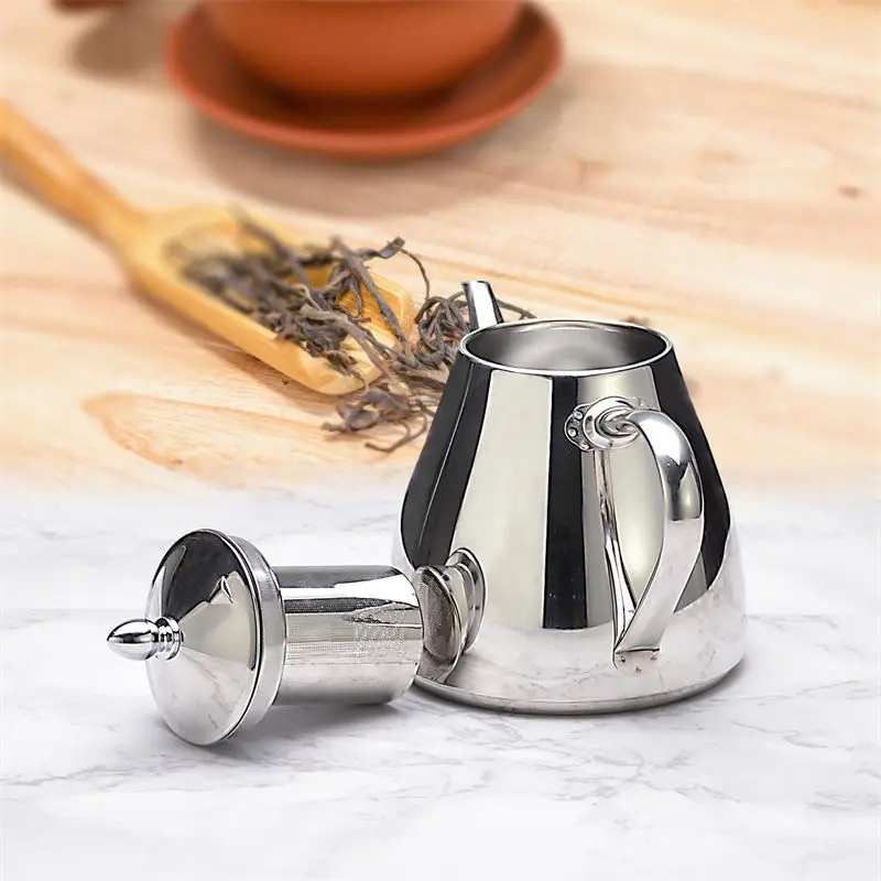 Sanqia Stainless Steel Teapot with Infuser, Coffee Pot,Teapot For Induction,Suitable for Office, Home or Restaurant