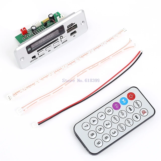 

A7-- 12V MP3 WAV Decoder Board For Aluetooth Call Module Remote Control Support SD Card U-disk FM AUX Fit DIY