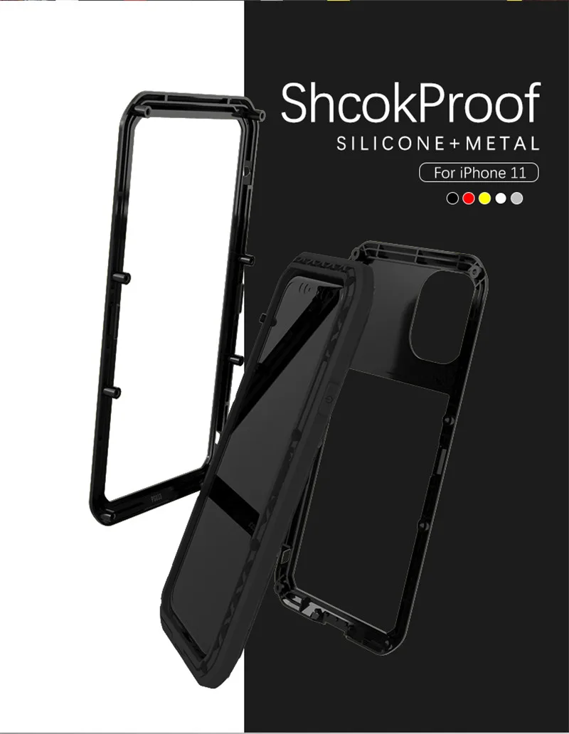 Алюминиевый металлический чехол LOVE MEI для iPhone 11 pro max, защитный противоударный водонепроницаемый чехол для X XS XR XS-MAX, чехол для улицы