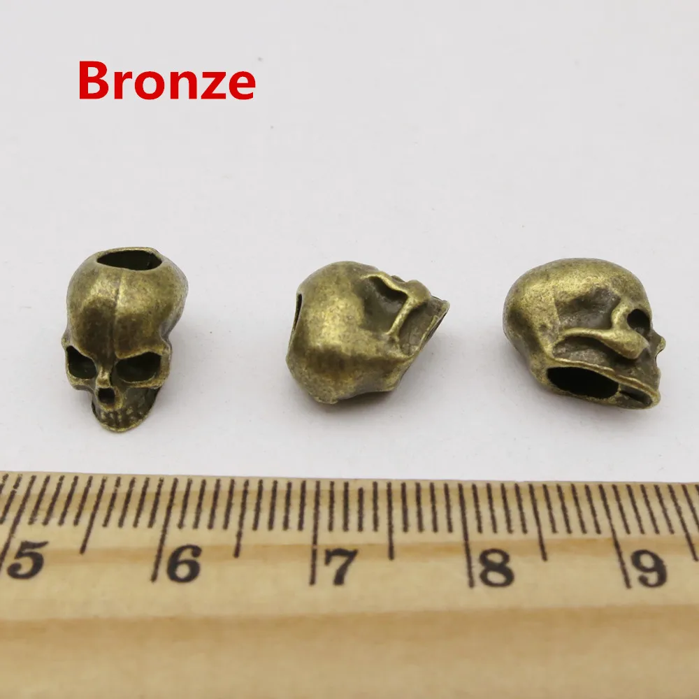 viking skull silver/Bronze hair braid dread beard dreadlock beads rings tube approx 4.5mm hole for hair accessories ring beads ring beads hair extensions tools hair extensions tools hair braid accessories 10Pcs/Pack