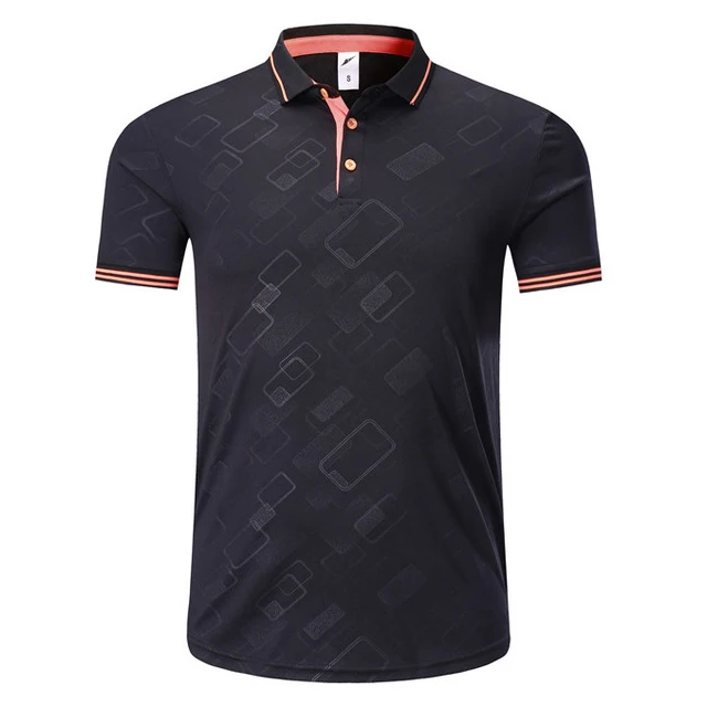 golf shirts for men/women Fitness Gym T-shirt short-sleeved pol o shirt for Men Golf ropa de golf para hombre Sportswear Running - Цвет: black