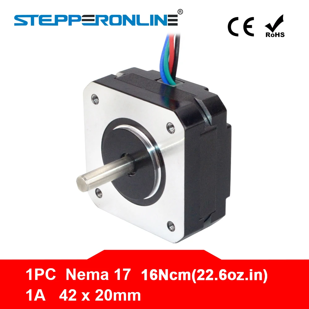 Шаговый двигатель Nema 17 с коротким корпусом 20 мм 16 см 1 А Nema17 4 проводной 17HS08 1004S для