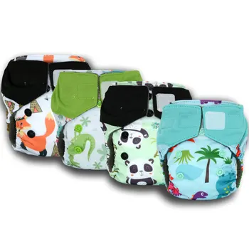 

Miababy( 5pcs/lot)Newborn diaper nappy all in one waterproof breathable and reusable baby diaper with charcoal bamboo inner