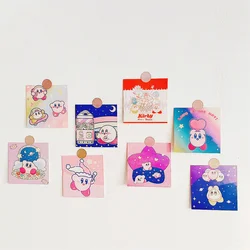 Cartes postales carrées drôles de dessins animés, étoiles roses, Ins kawaii, décoration murale, accessoires Photo, carte décorative, 9 feuilles 