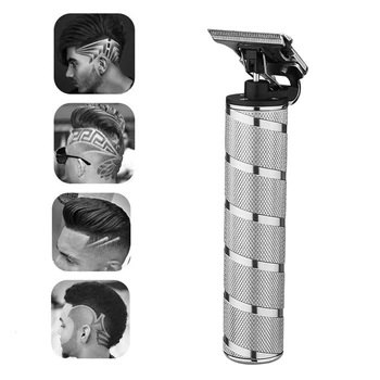 

Electric Pro Li Outliner Clippers Barber Rechargeable Cordless Cutting T-Blade Trimmer Hair Clippers (Silver color)