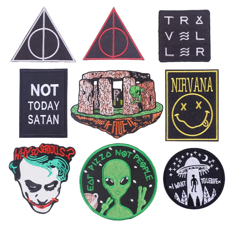 DIY на липучке странные вещи Deathly Hallows Гарри патч вышитые патчи для Одежда из железа