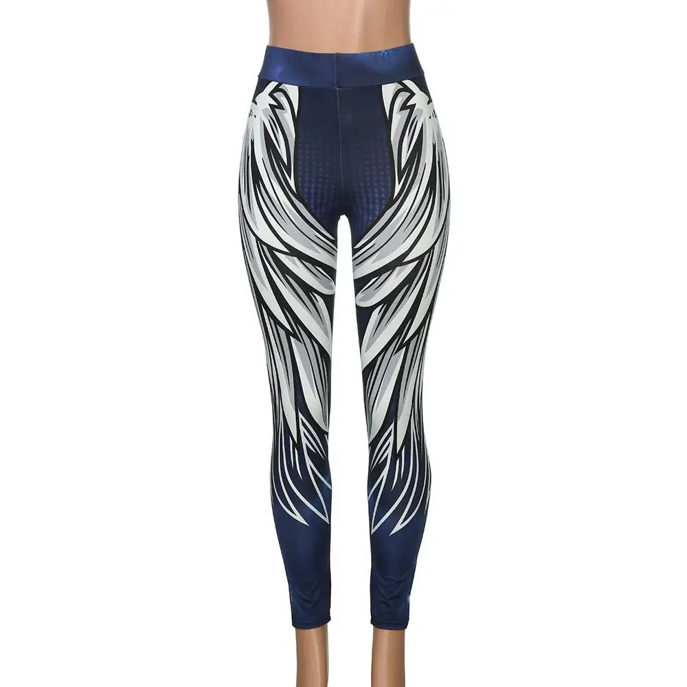 Harajuku 3D wing leggings for women push up sporting fitness legging bodybuilding sexy women's pants