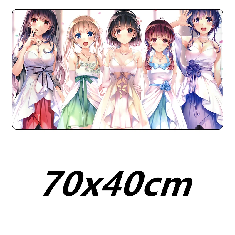 FFFAS Большой 70x40 см XL японский аниме коврик для мыши игровой геймер Коврик для мыши хороший красивый чистый милый Молодежный японский мягкий коврик для девочки - Цвет: Model B