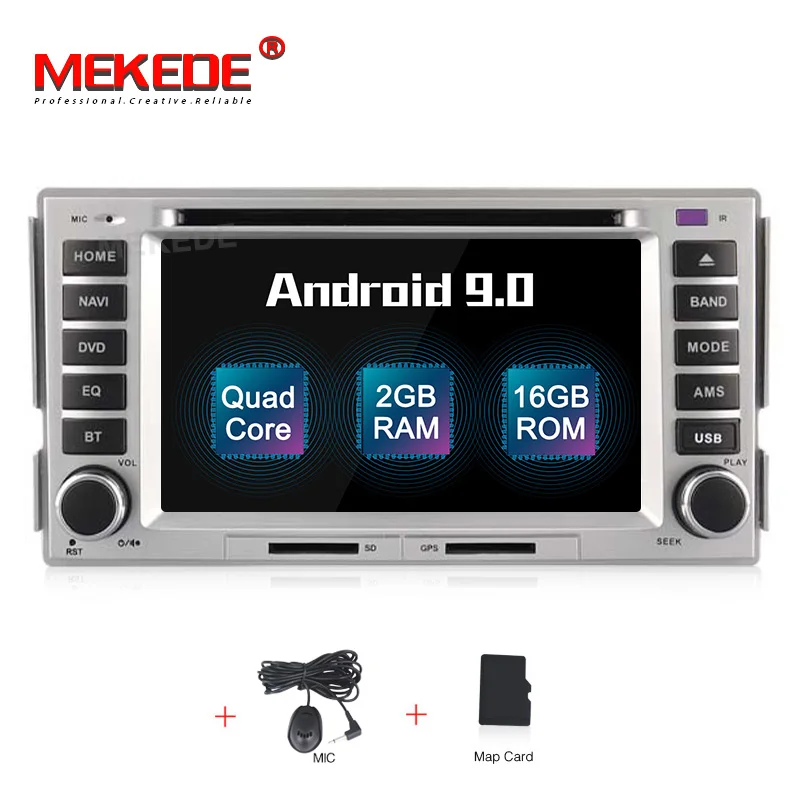 16G MEKEDE HD 2G+ 16G Android 9,0 автомобильный dvd-плеер для HYUNDAI SANTA FE 2006-2012 Мультимедиа gps навигация 2 Din Автомобильный Радио Аудио - Цвет: 16G