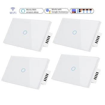 

1gang 1 way WiFi Smart Switch Wireless smart life Tuya APP wireless control Work with Alexa Google Home 1/2/3/4pcs US Standard