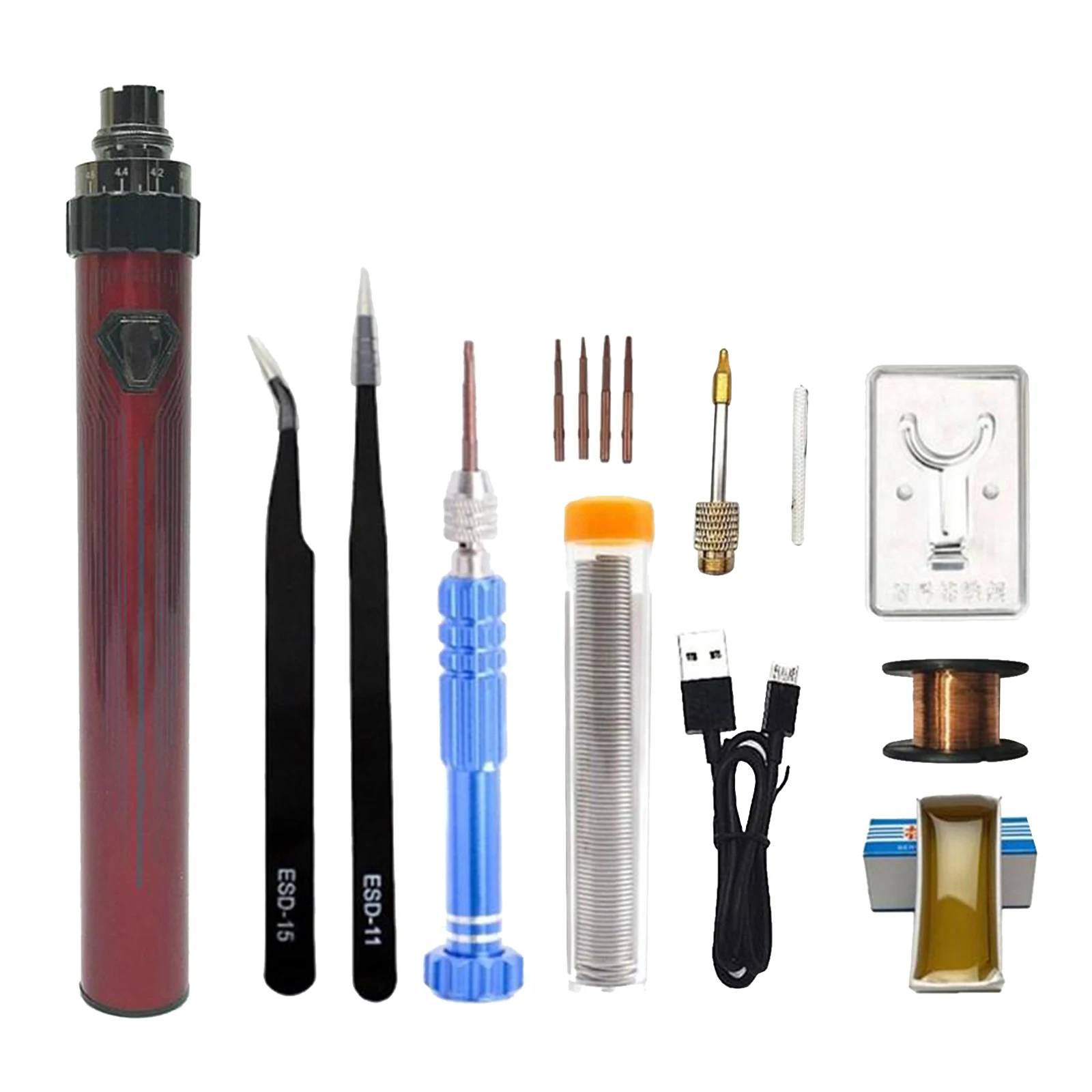 Cordless Electric USB Soldering Iron Pen 5V 15W Mini Tip Button Switch Soldering Welding