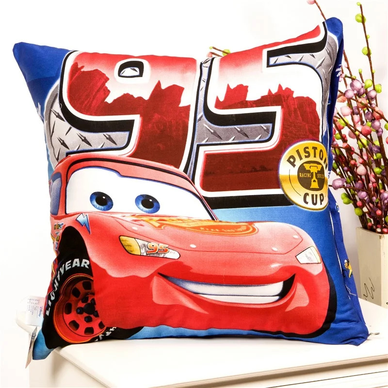 Housse de coussin pour bébés | Dessin animé Disney Mc Queen 95, Winnie Minnie Mouse, housse décorative/oreiller de sieste, cadeau pour bébés enfants 48x48 cm