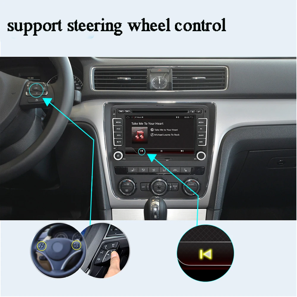 4 ядра/PX6 32G/64G ROM Android 10 2 Din автомобильный DVD для Volkswagen Golf/Tiguan/Skoda/Fabia/Rapid/Seat/Leon wifi BT RDS GPS