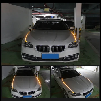 

2PCS 80CM LED Strip Light Car Ambient Light LED Engine Hood DRL LED