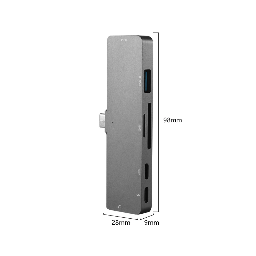 7 in 1 Type C HUB HDMI USB3 0 USB C PD TF Memory Card Multiport Reader Adapter 3 5mm Headphone Jack For iPad Pro MacBook Pro