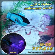 HappyCow 777-219 4CH мини-субмарина с дистанционным управлением радио Электрический корабль с дистанционным управлением лодка игрушки со светом дети веселье и каваи подарок