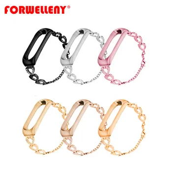 

New arrival For xiaomi mi band 3 mi band4 Smart Watch Metal Band Stainless Steel watch Band for mi3 mi4 Smart bracelet