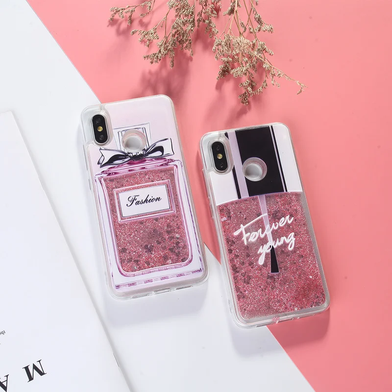 

For Xiaomi Redmi Mi 8 Case Liquid Glitter Case For Xiaomi Redmi Note 5 7 Pro 4 4X Mi 8 5 4A 5A S2 Plus Dynamic Quicksand Cover