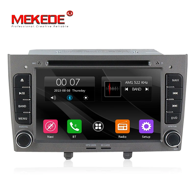 MEKEDE 7 дюймов HD экран автомобильный DVD стерео gps навигация для peugeot 408& 308 gps RDS 3g SWC Радио Стерео 1080P видео