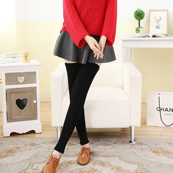 

Women Thicken Warm Leg Warmers ClassicKnitting Casual Knee Socks Autumn Winter High Boot Socks Leg Legging Stovepipe Long Femme