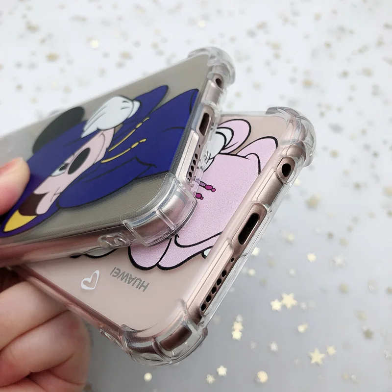 Противоударный мягкий чехол с мультяшным рисунком Микки и Минни для Xiaomi 9 9T CC9 SE 8 lite Прозрачный чехол для Redmi 7A K20 Note 7 Pro Go