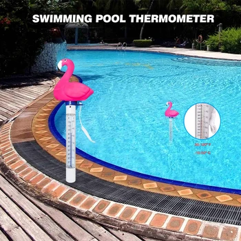 

Pink Bird Swimming Pool Float Thermometer Water Temperature Measure Meter Pool Tools
